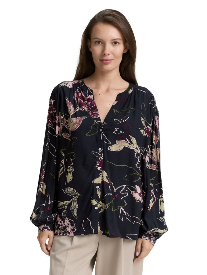 Loose Fit Bluse mit Muster
