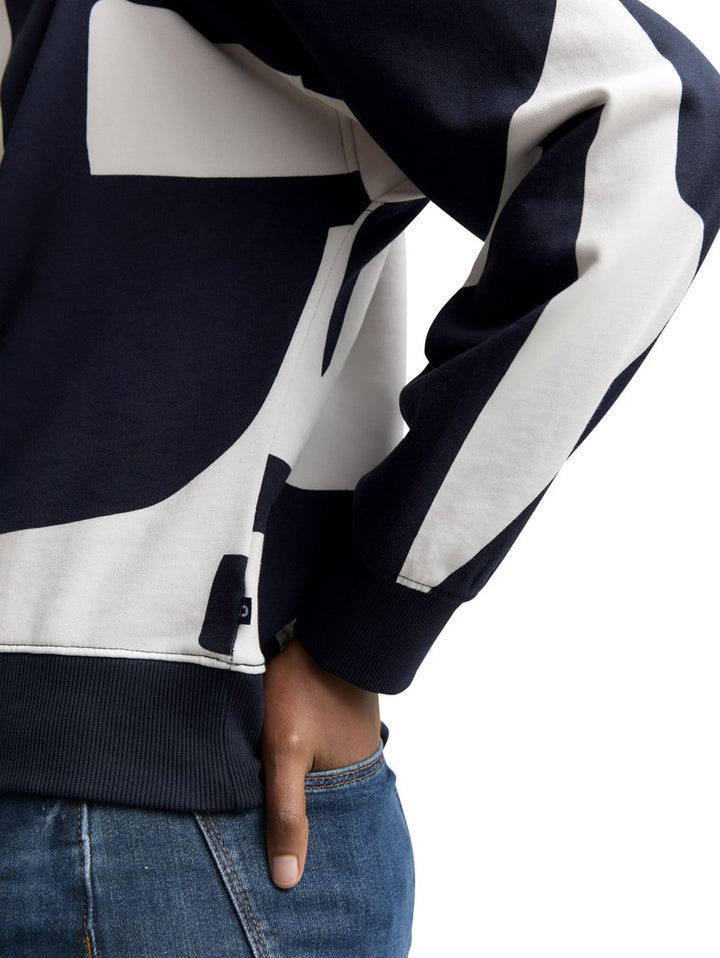 Loose Fit Sweatshirt mit Muster