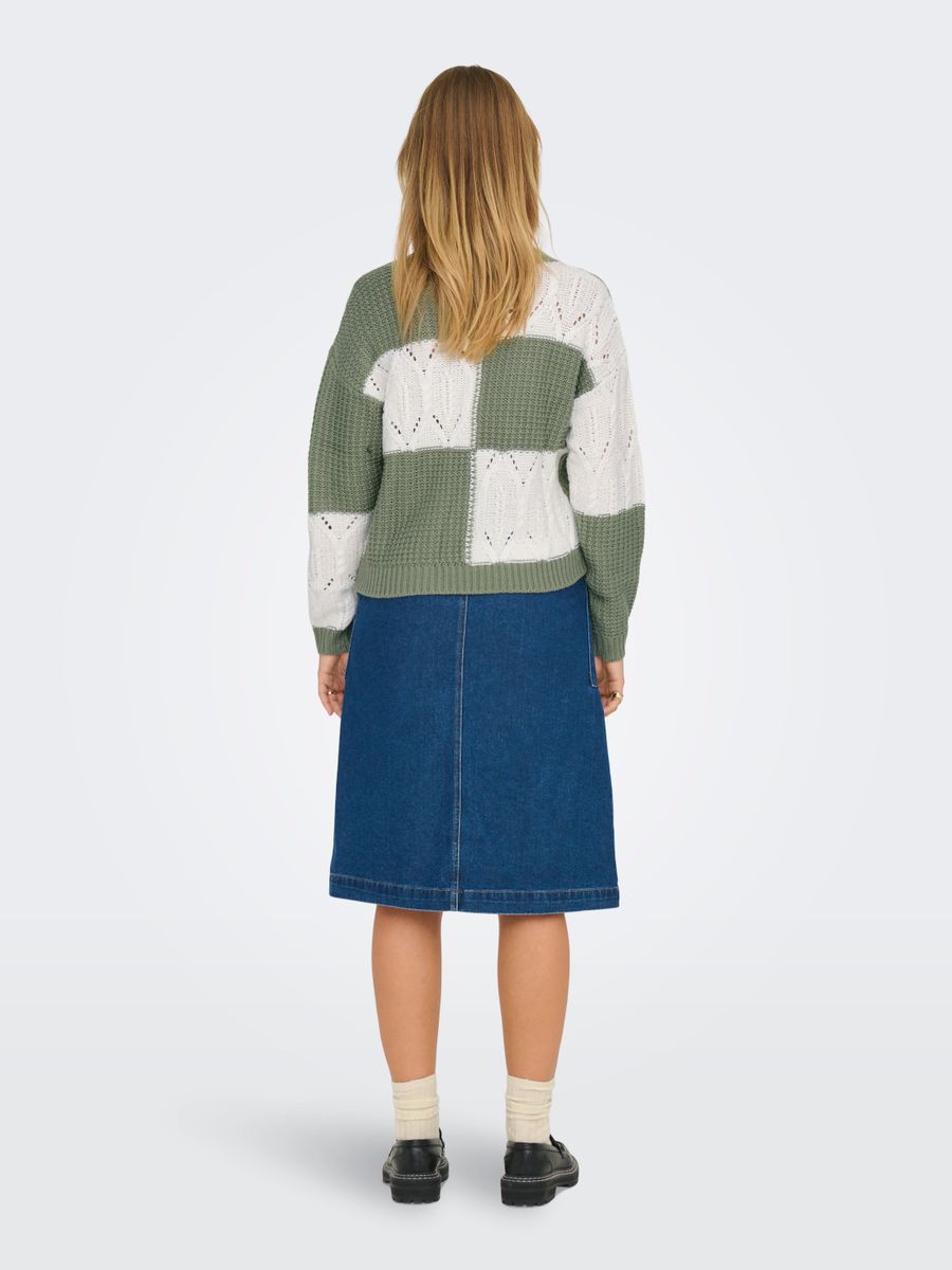 JDYJUSTY L/S MIX STRUC PULLOVER KNT NOOS