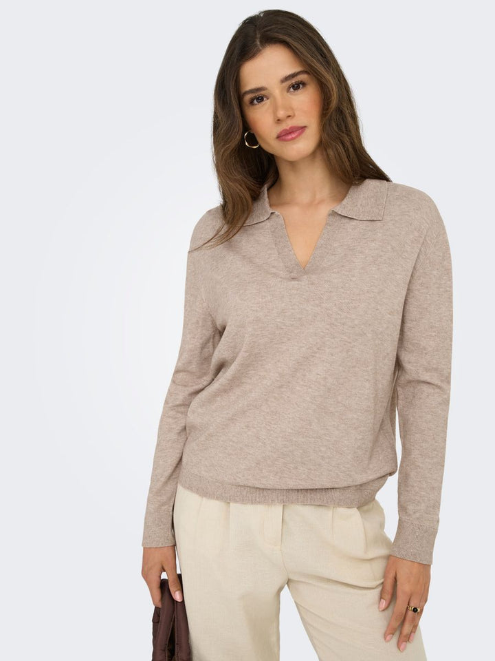 ONLIBI LIFE LS POLO PULLOVER KNT NCA