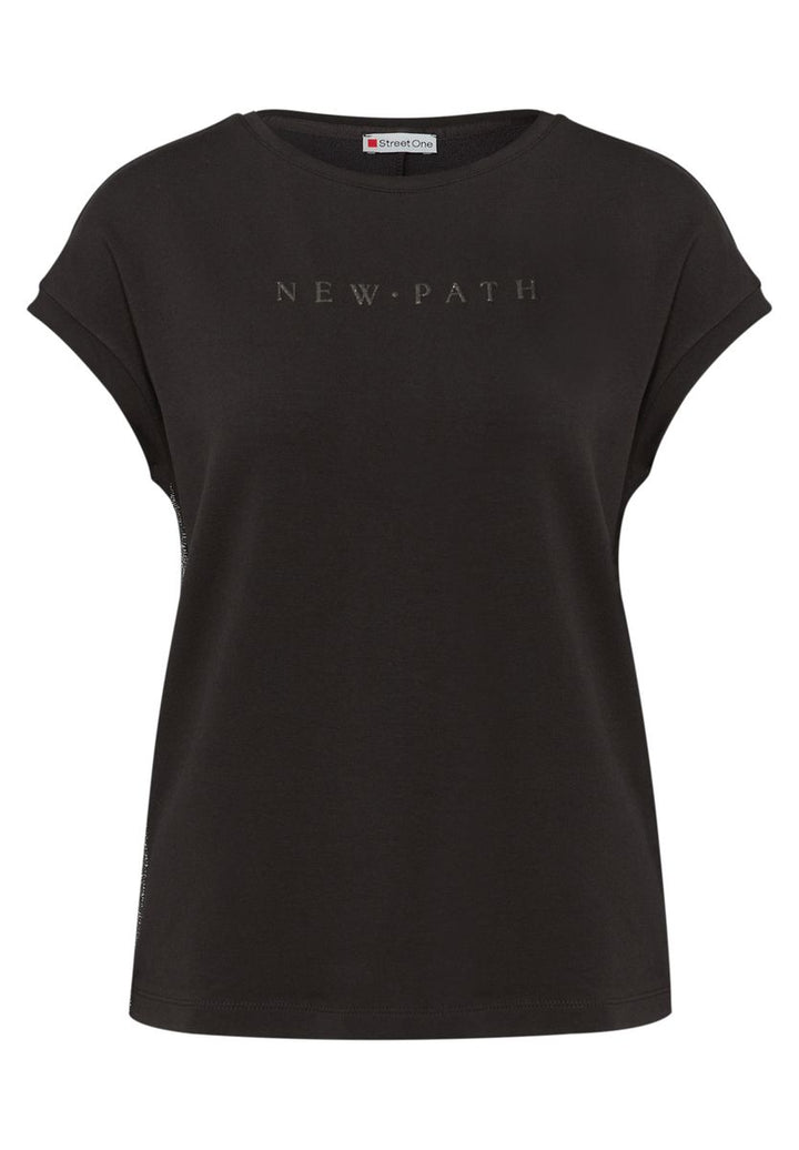 T-Shirt mit Glitzerdetails