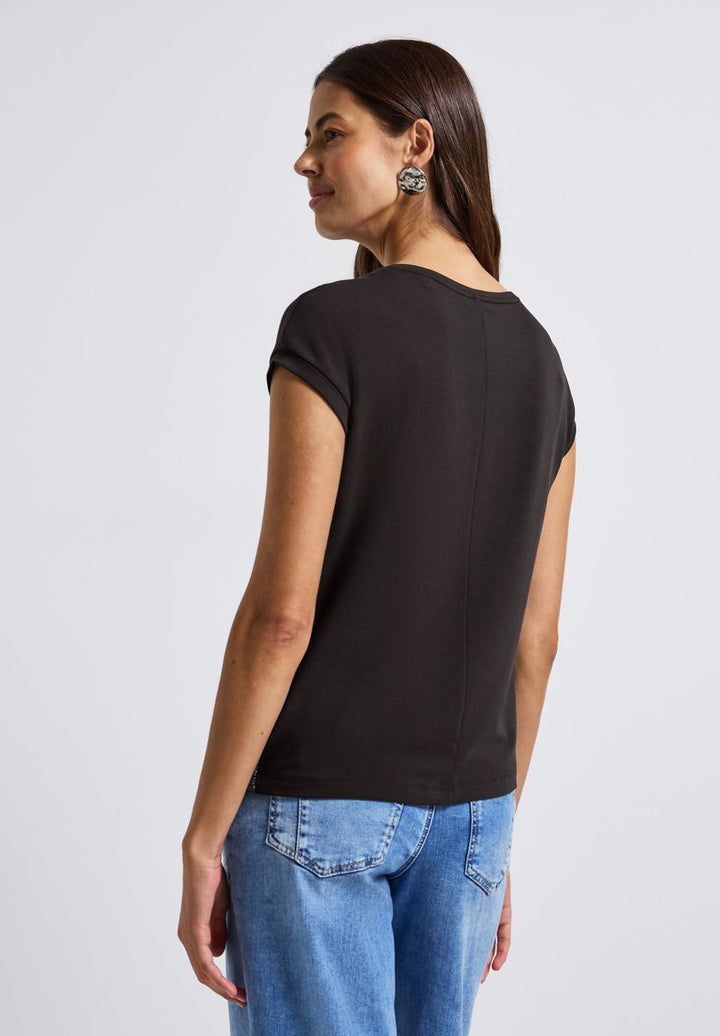 T-Shirt mit Glitzerdetails