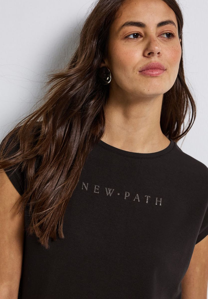 T-Shirt mit Glitzerdetails
