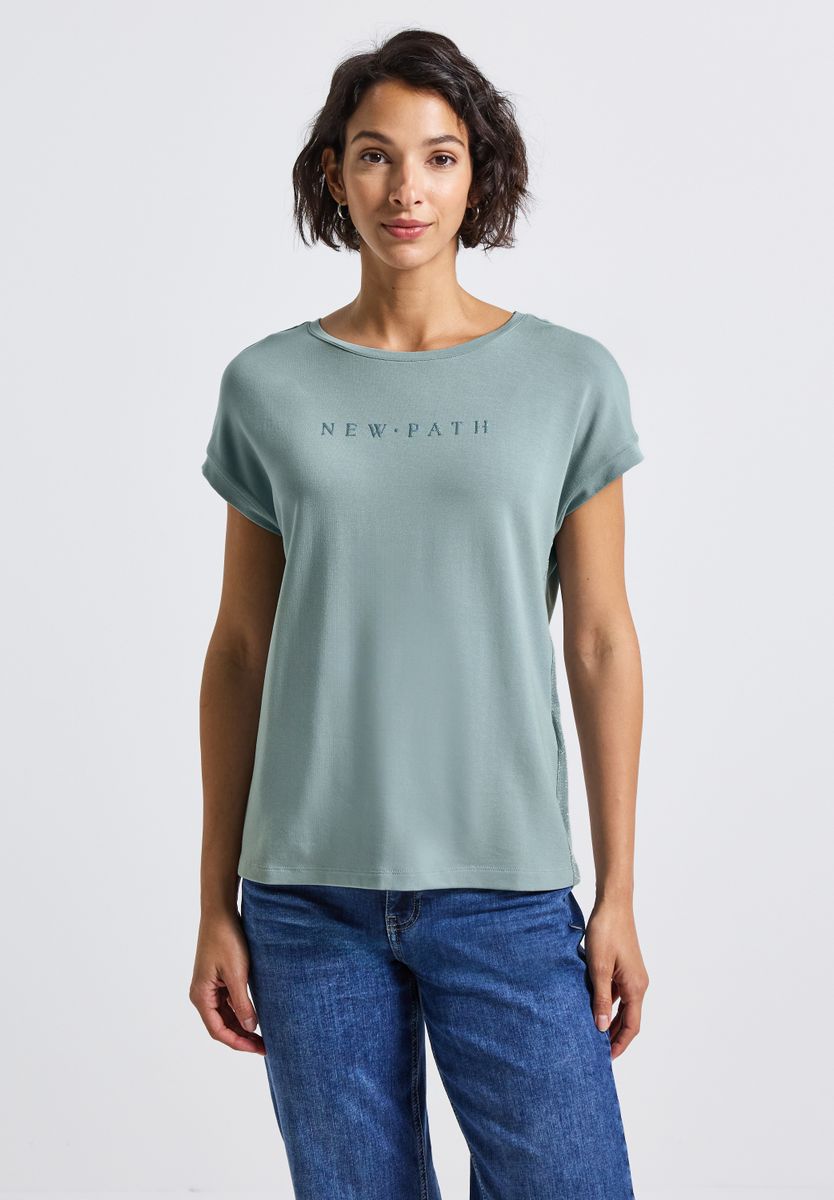T-Shirt mit Glitzerdetails