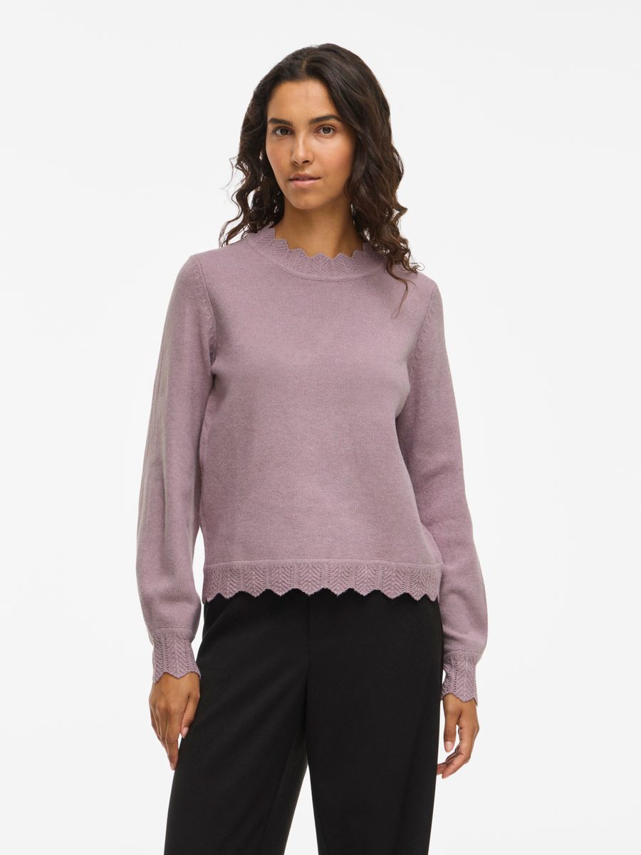 VINIKOLINA O-NECK L/S KNIT TOP - NOOS