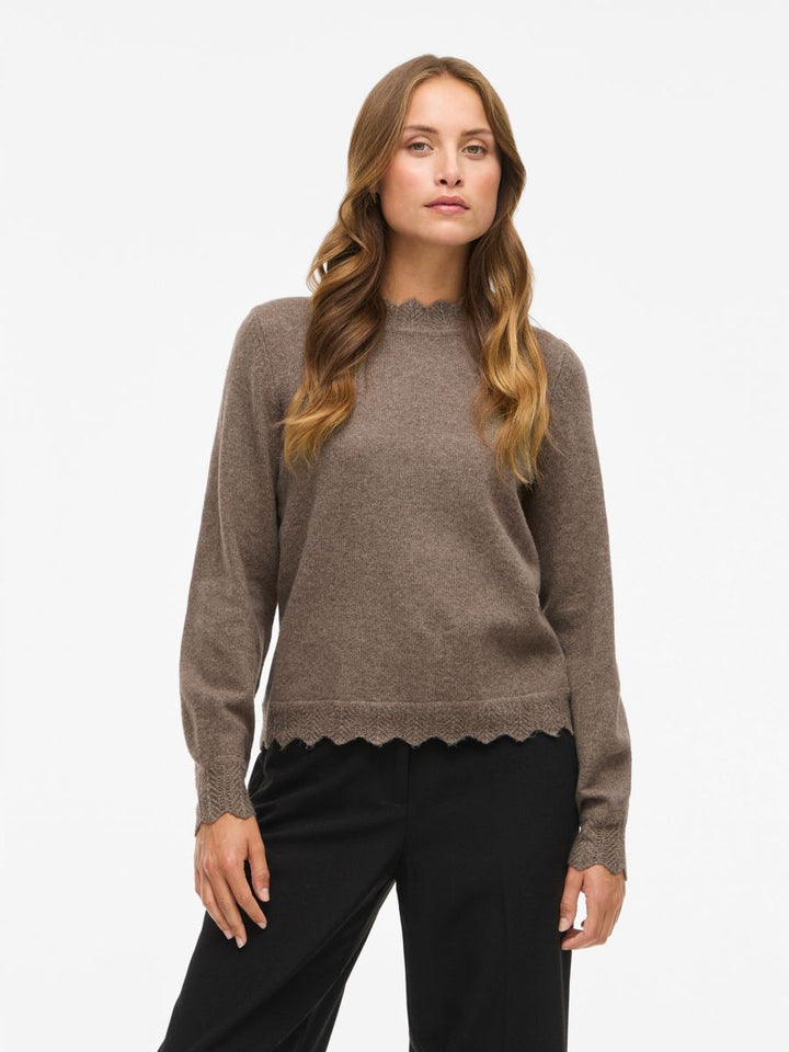 VINIKOLINA O-NECK L/S KNIT TOP - NOOS