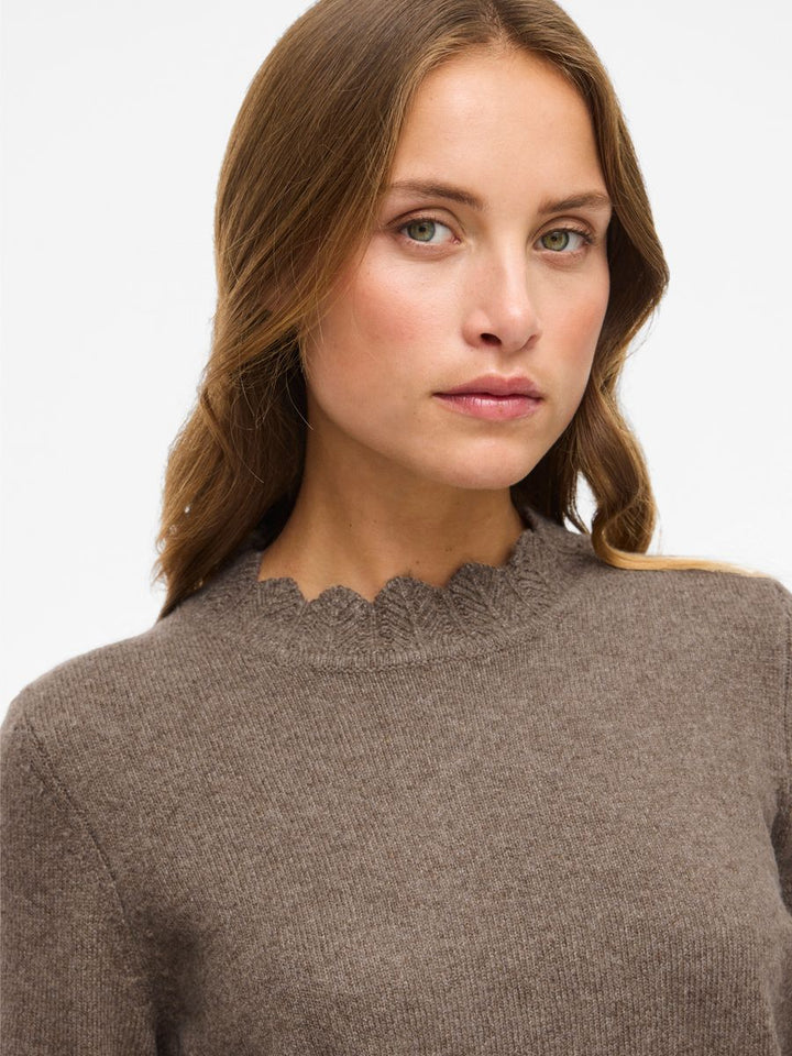 VINIKOLINA O-NECK L/S KNIT TOP - NOOS
