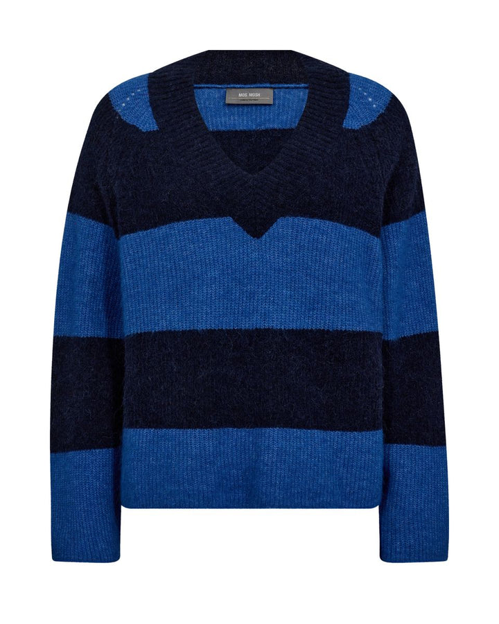 MMTaci Stripe LS V-Neck Knit