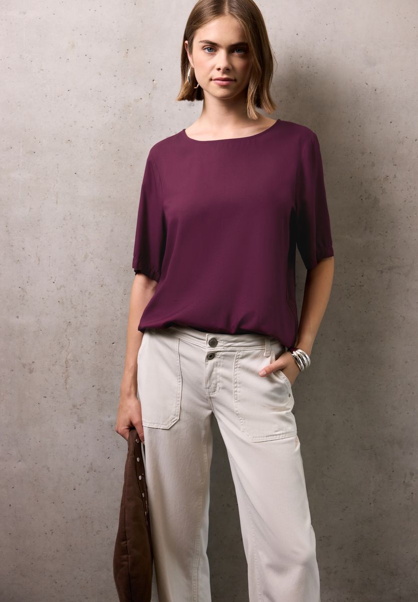 Blusenshirt mit Elastiksaum