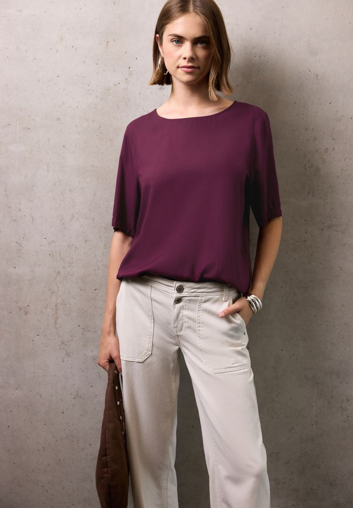 Blusenshirt mit Elastiksaum