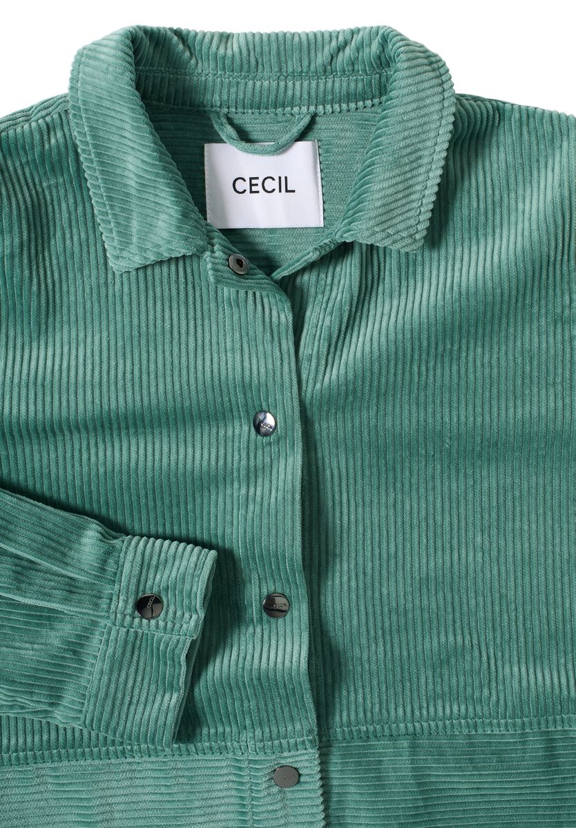 Cord Overshirt mit Knöpfen