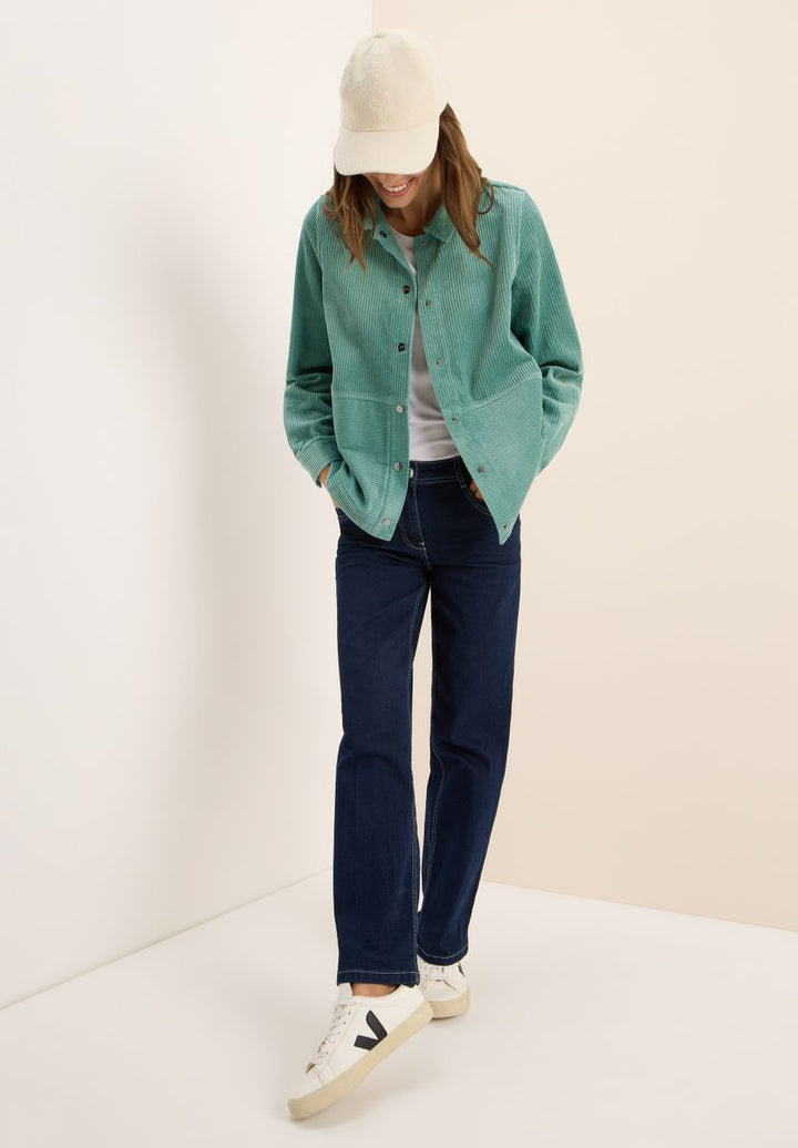 Cord Overshirt mit Knöpfen