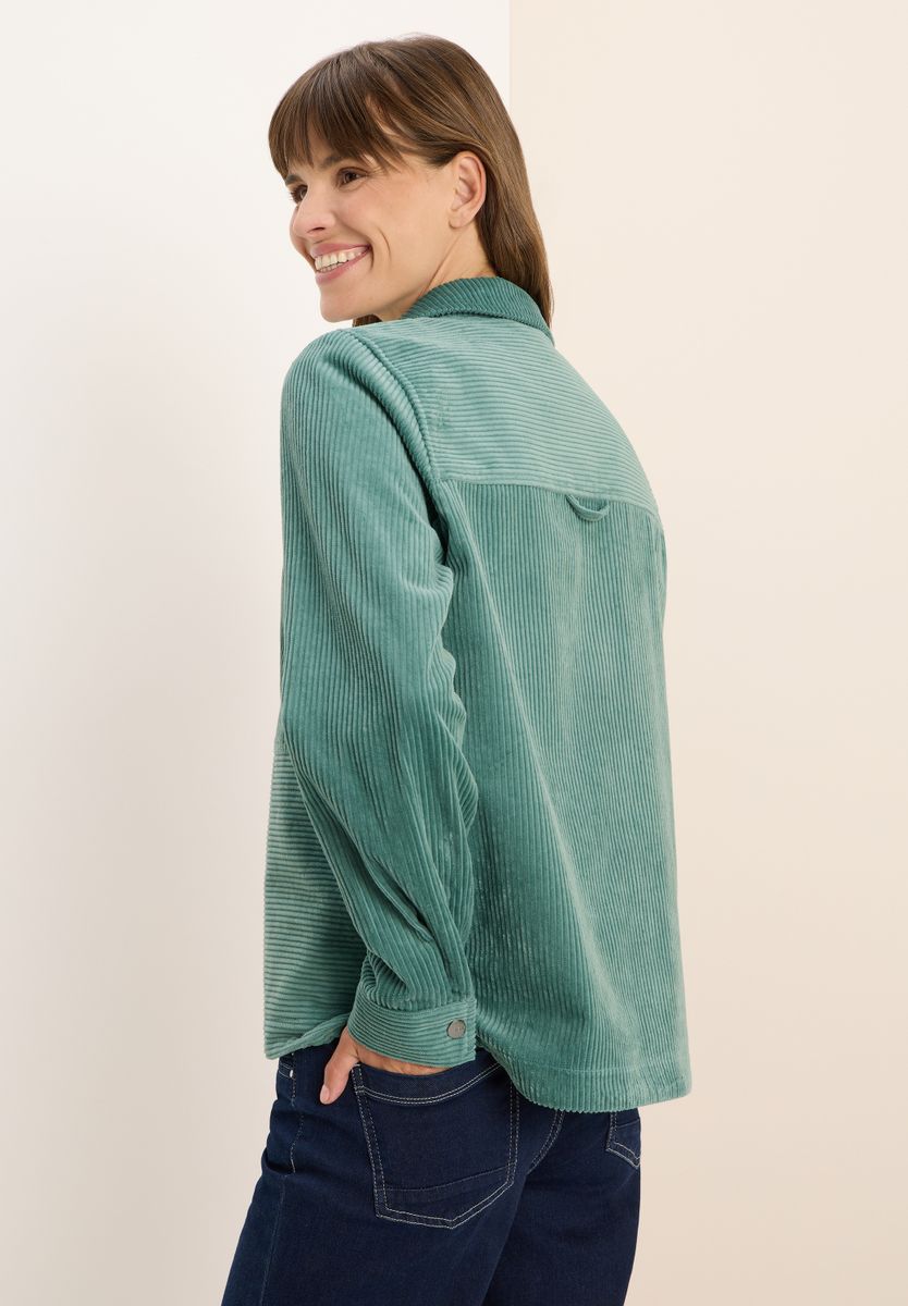 Cord Overshirt mit Knöpfen