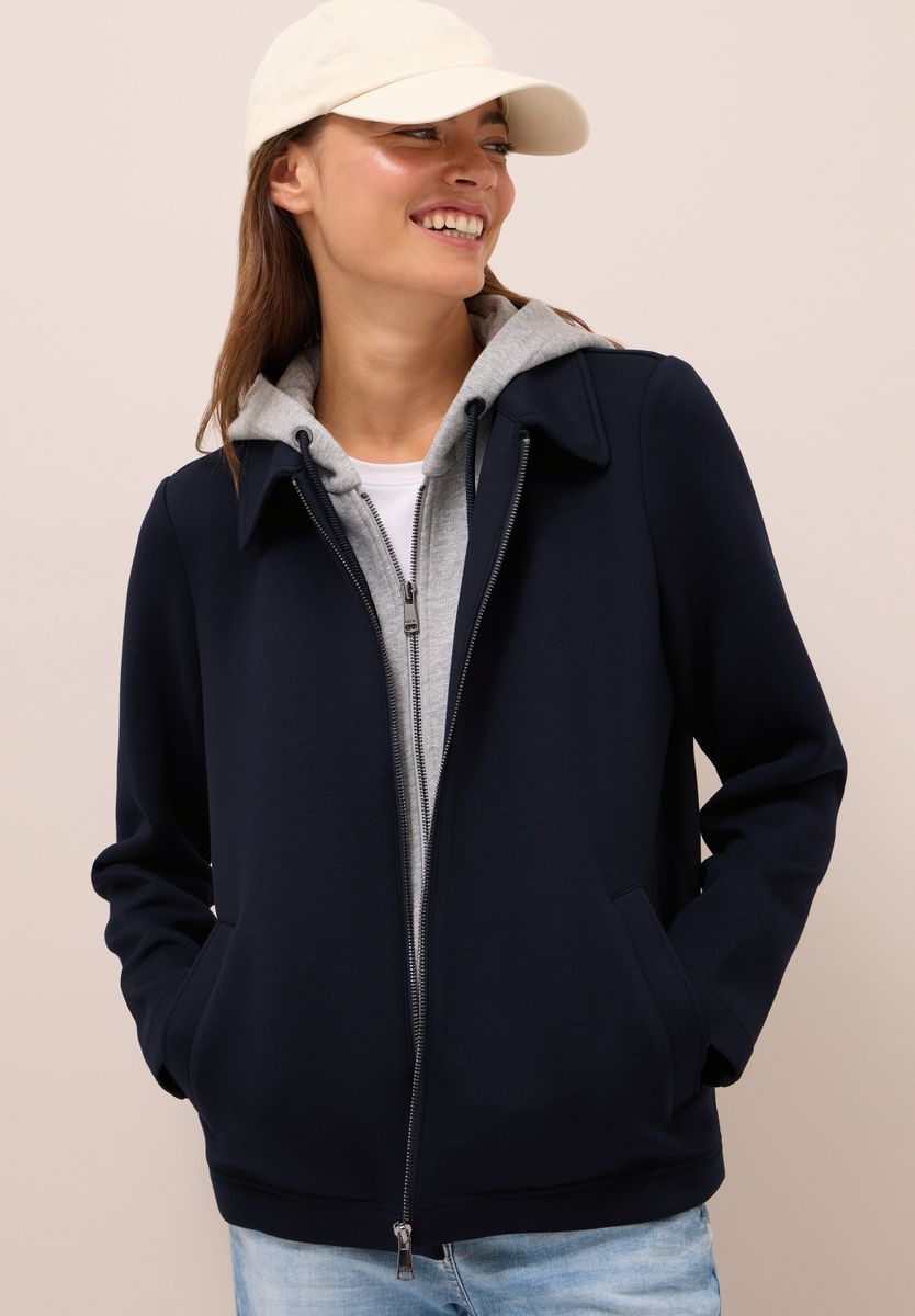 Scuba Jacke mit Sweat-Inlay