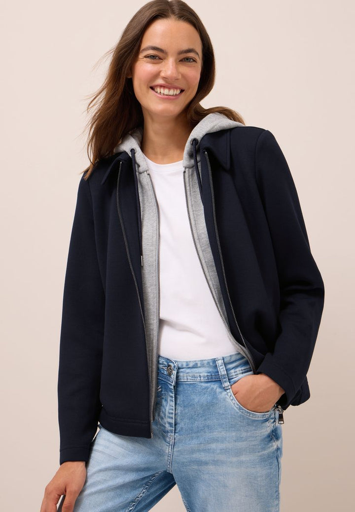 Scuba Jacke mit Sweat-Inlay