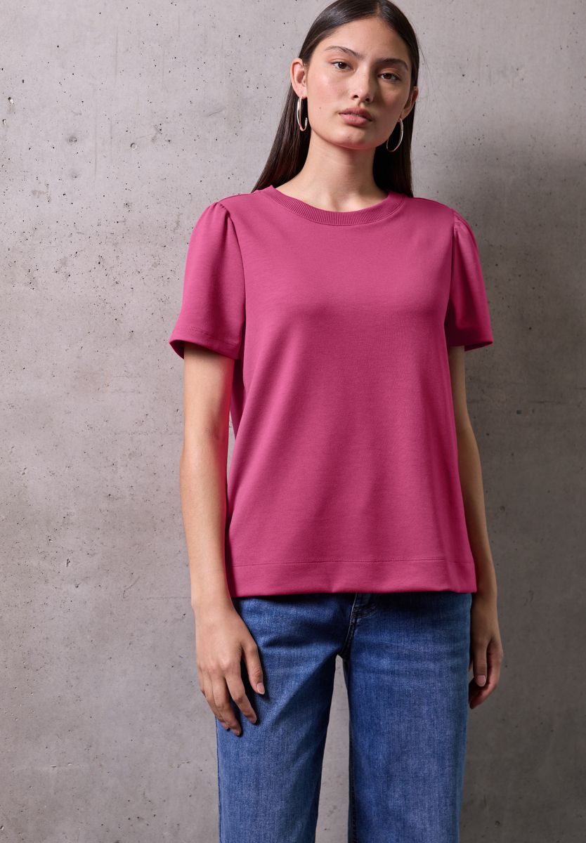 Shirt mit gerafften Ärmeln