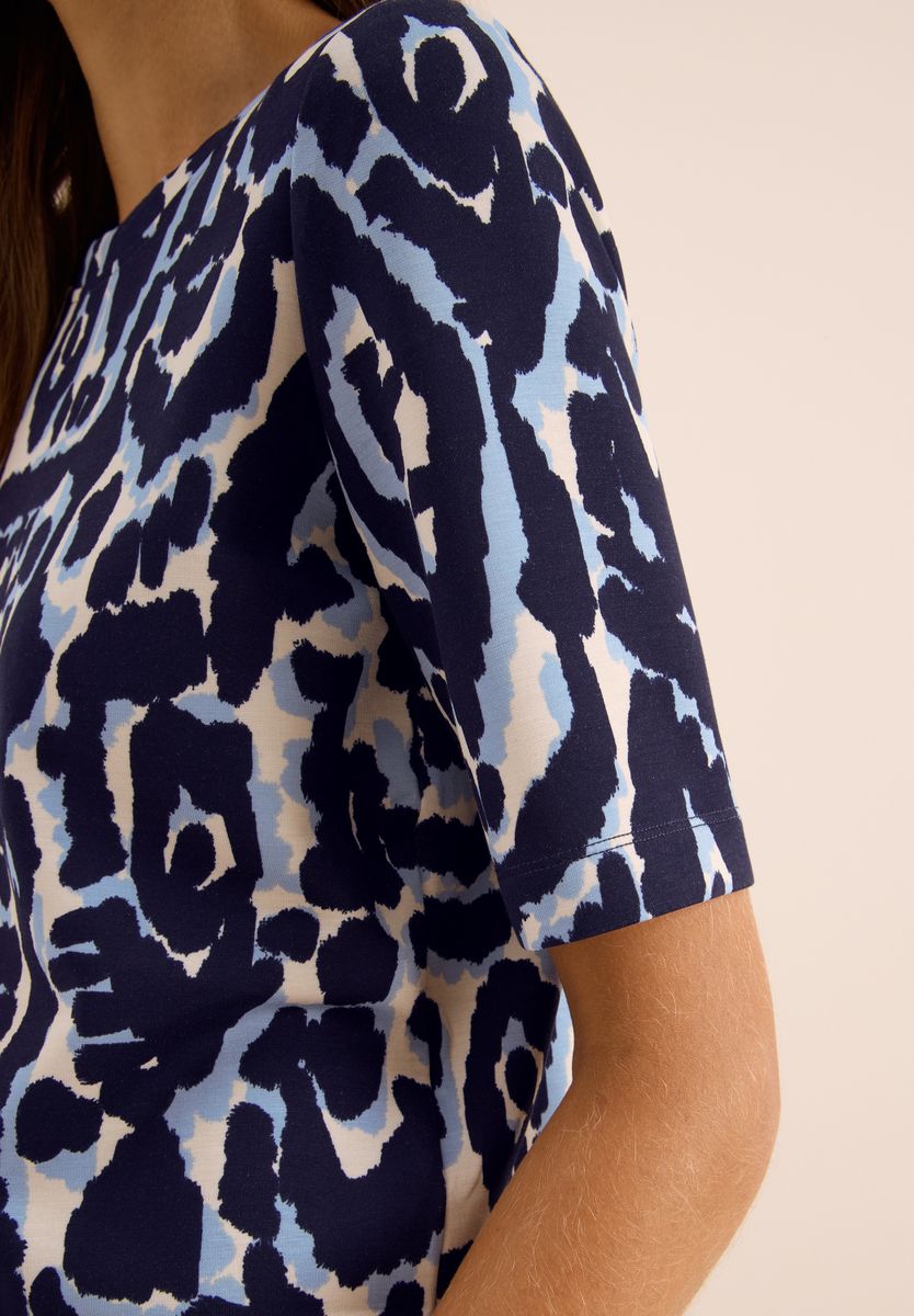 Cupro Touch Print-Shirt