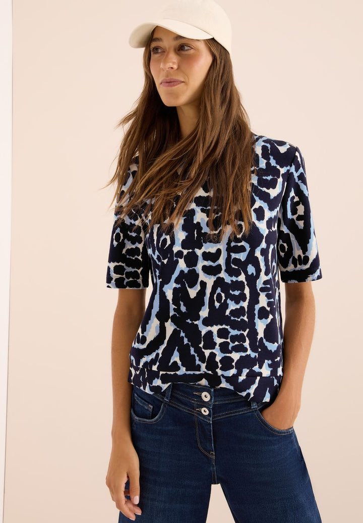 Cupro Touch Print-Shirt