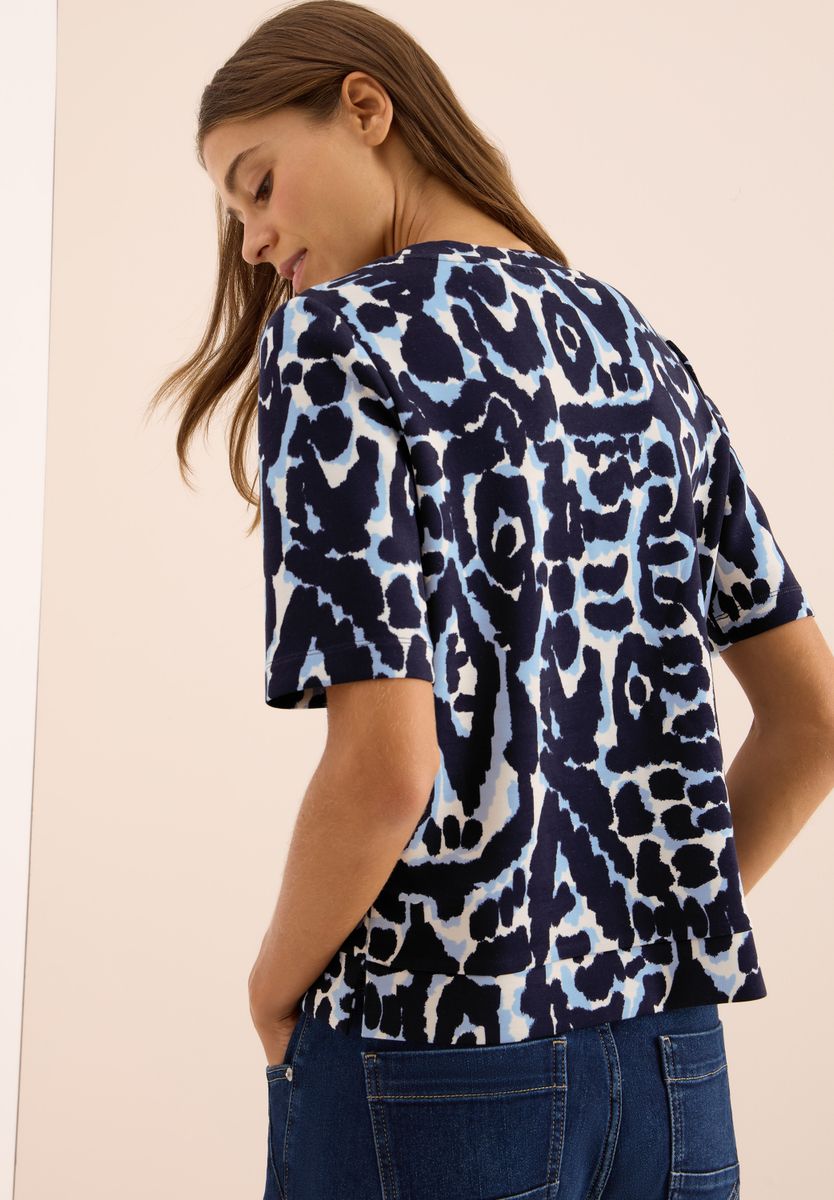 Cupro Touch Print-Shirt