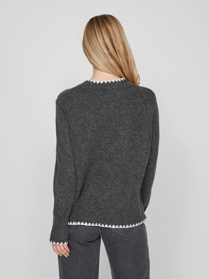 VIHEFNA STITCH DETAIL KNIT TOP/R/2