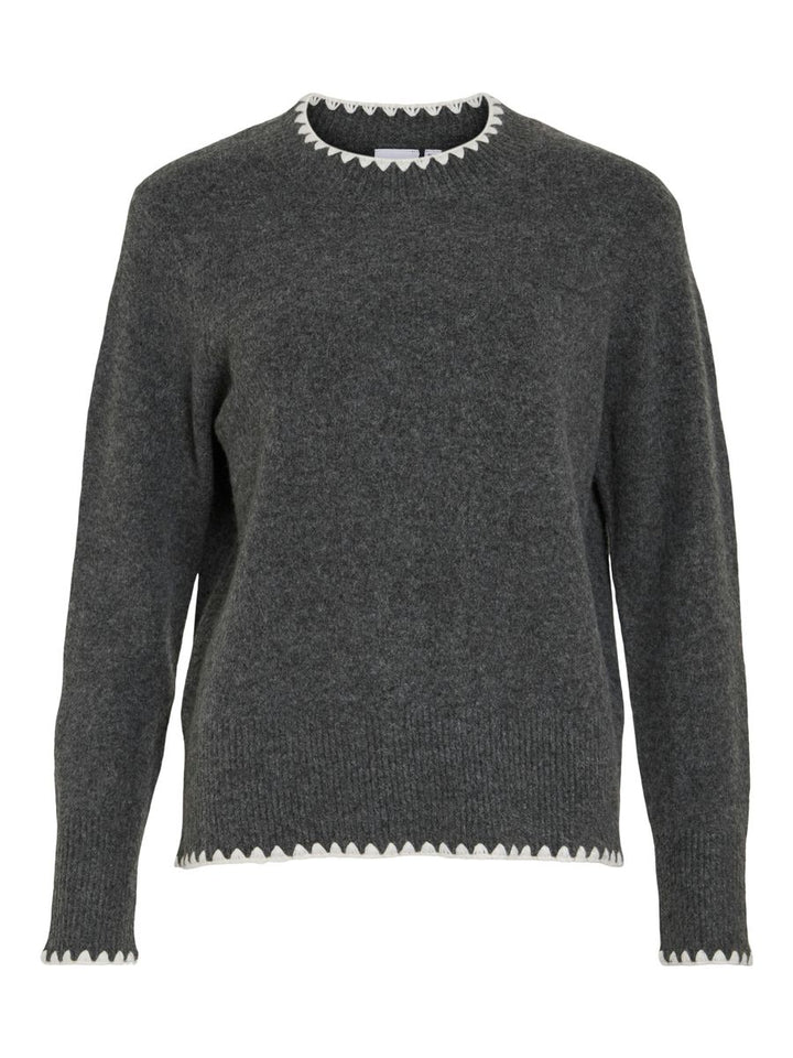 VIHEFNA STITCH DETAIL KNIT TOP/R/2
