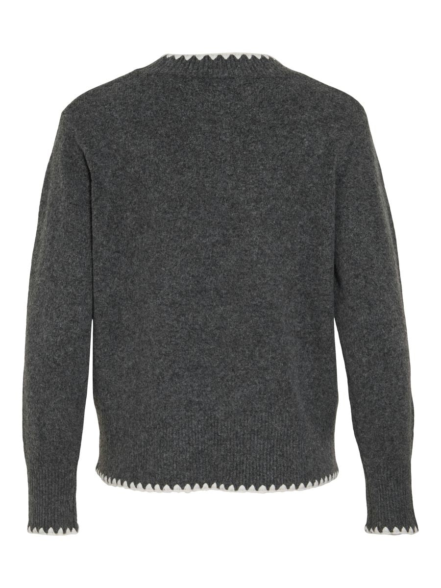 VIHEFNA STITCH DETAIL KNIT TOP/R/2