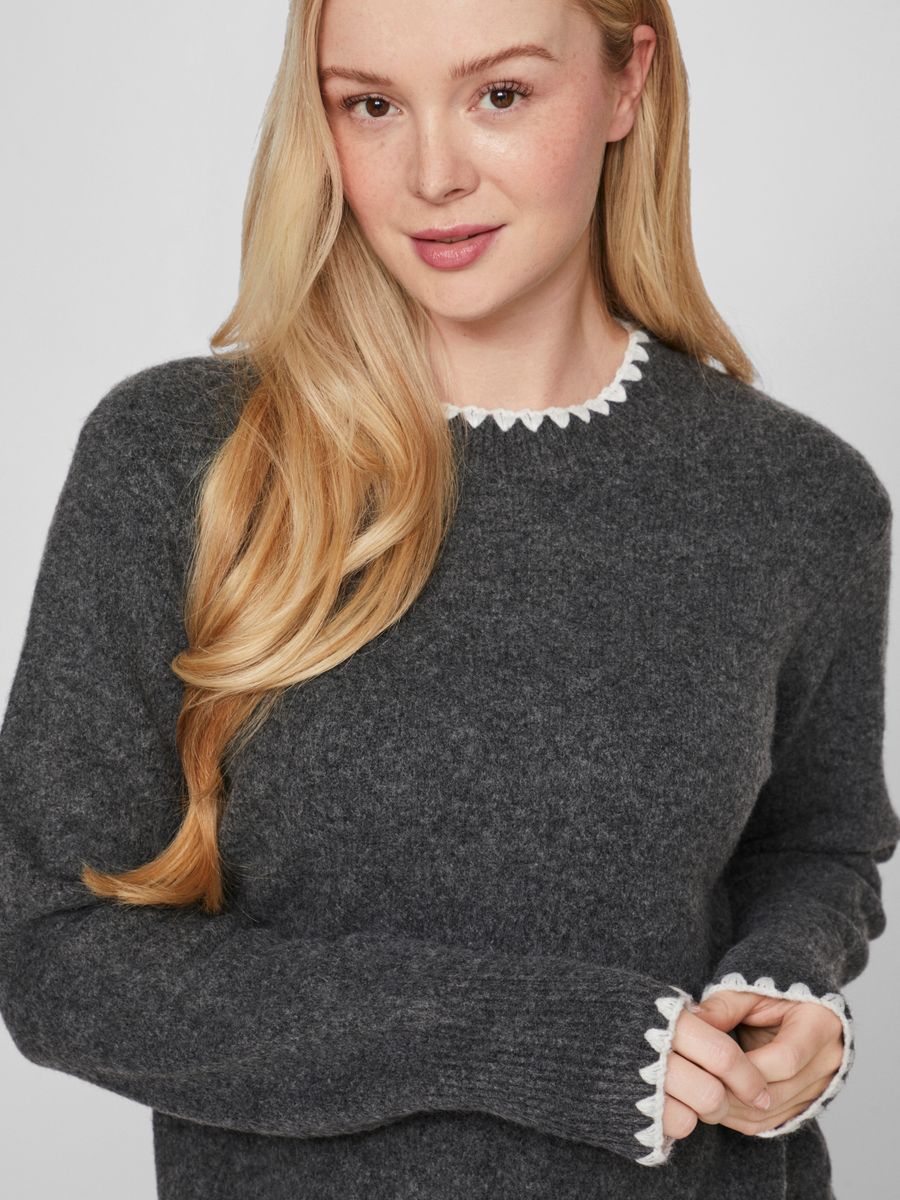 VIHEFNA STITCH DETAIL KNIT TOP/R/2