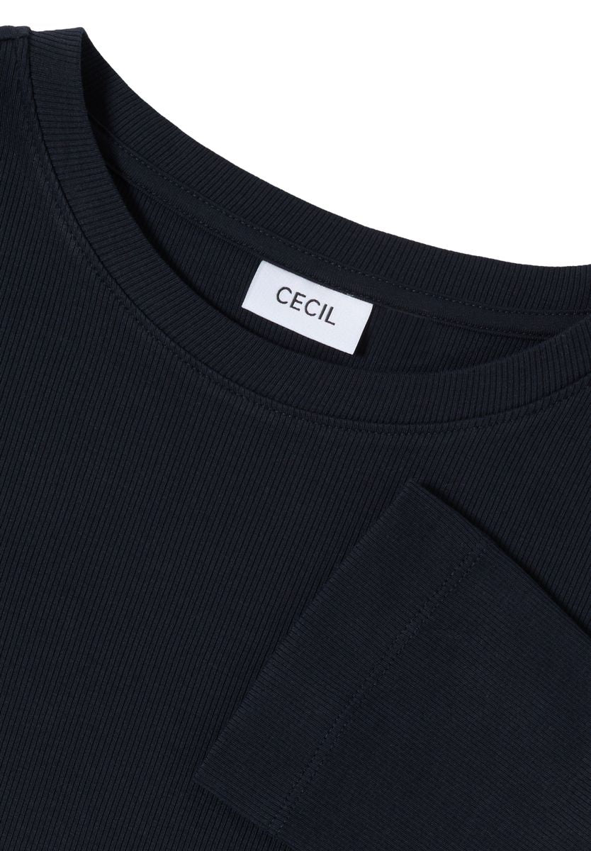 Shirt mit Rippstruktur