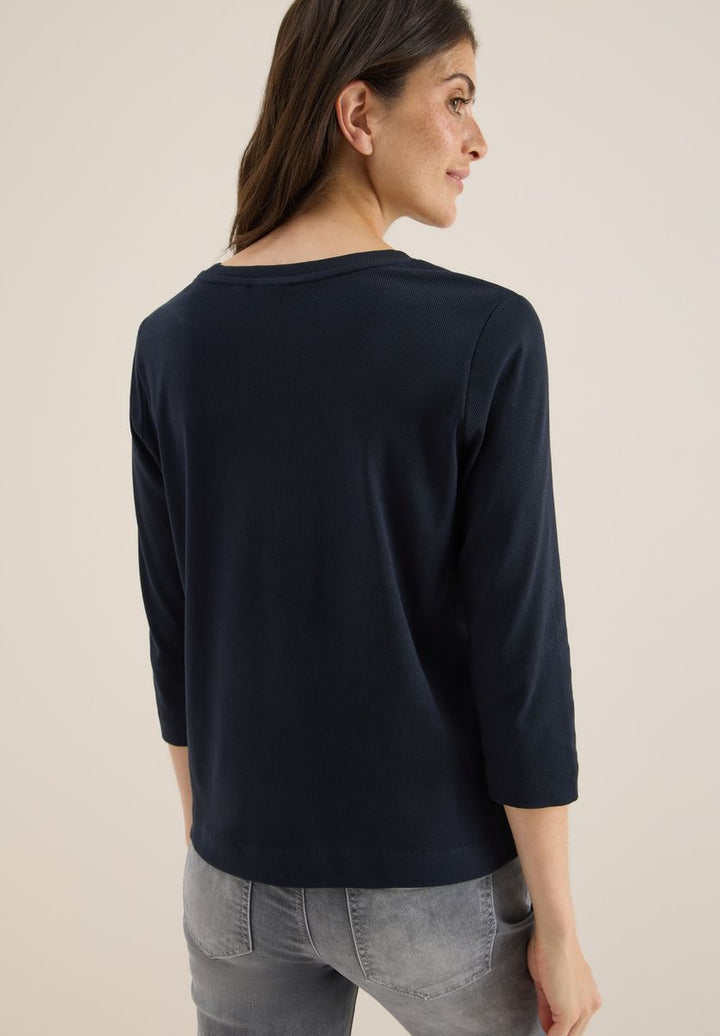 Shirt mit Rippstruktur
