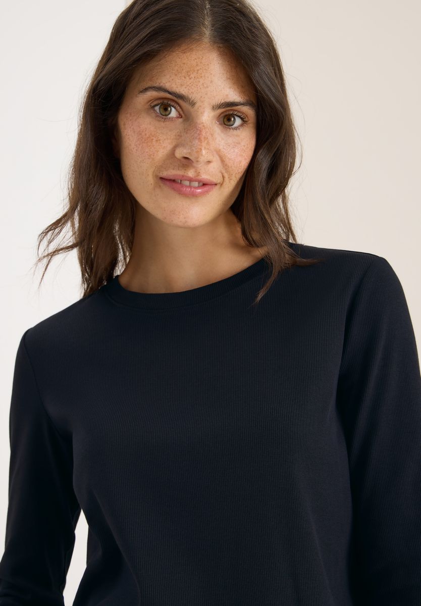 Shirt mit Rippstruktur
