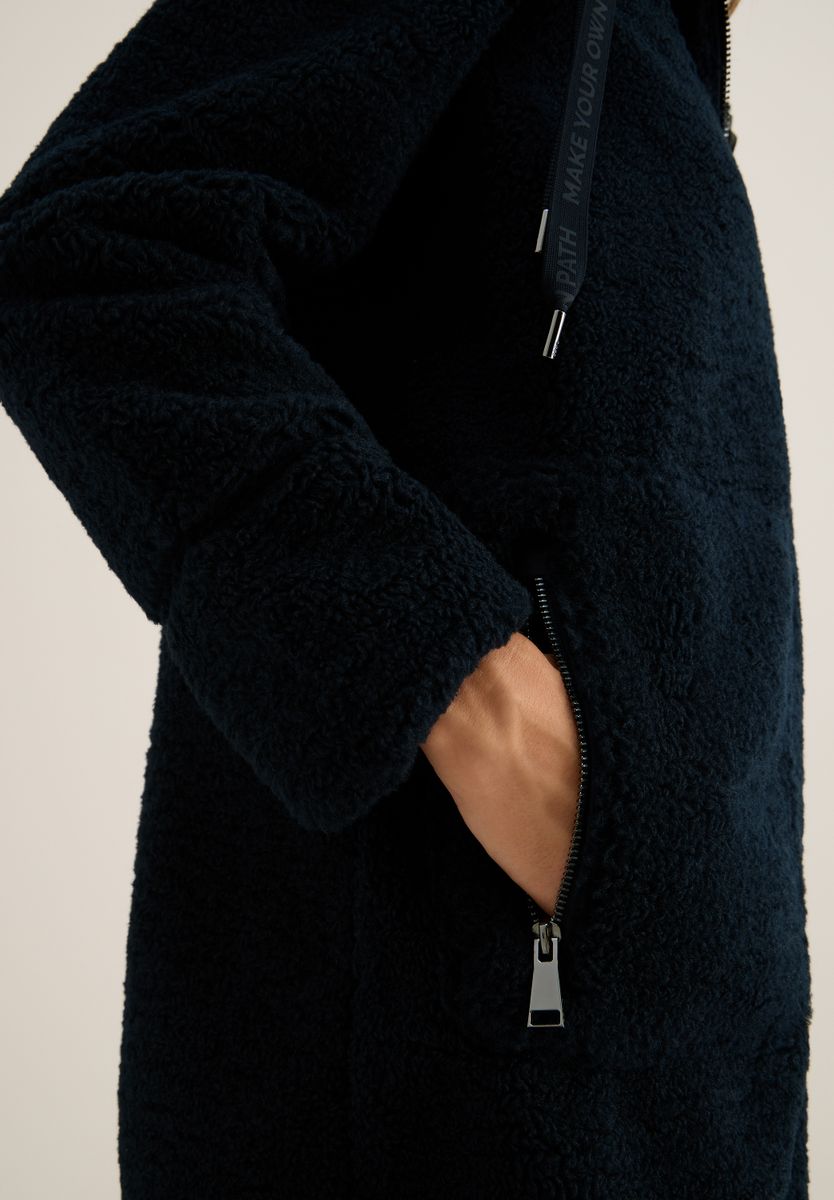 Teddy Mantel mit Kapuze