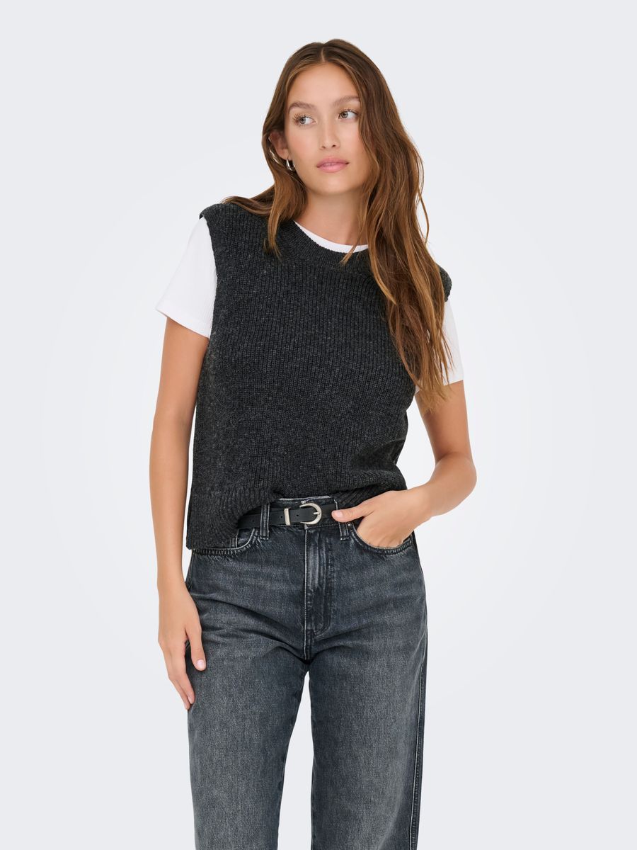 ONLPARIS LIFE SL SLIT VEST KNT