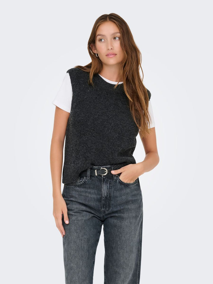 ONLPARIS LIFE SL SLIT VEST KNT