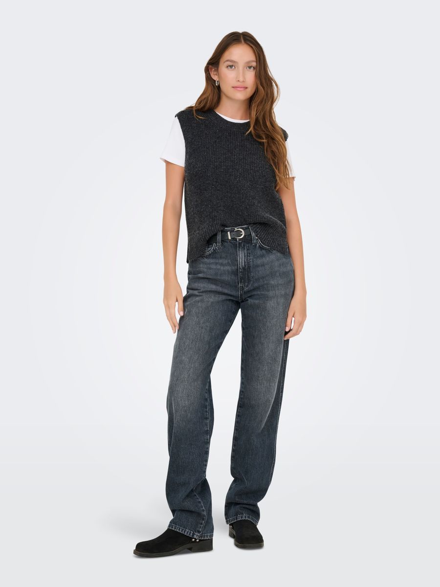 ONLPARIS LIFE SL SLIT VEST KNT