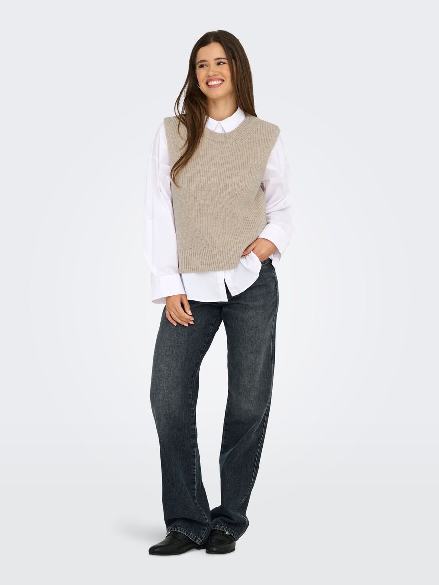 ONLPARIS LIFE SL SLIT VEST KNT