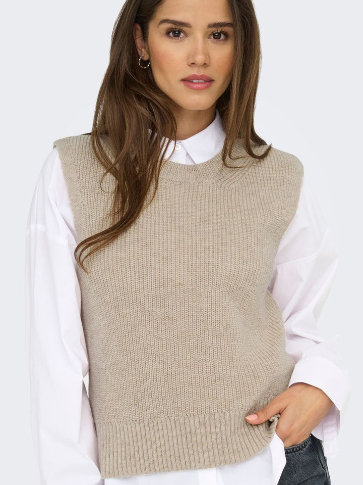ONLPARIS LIFE SL SLIT VEST KNT