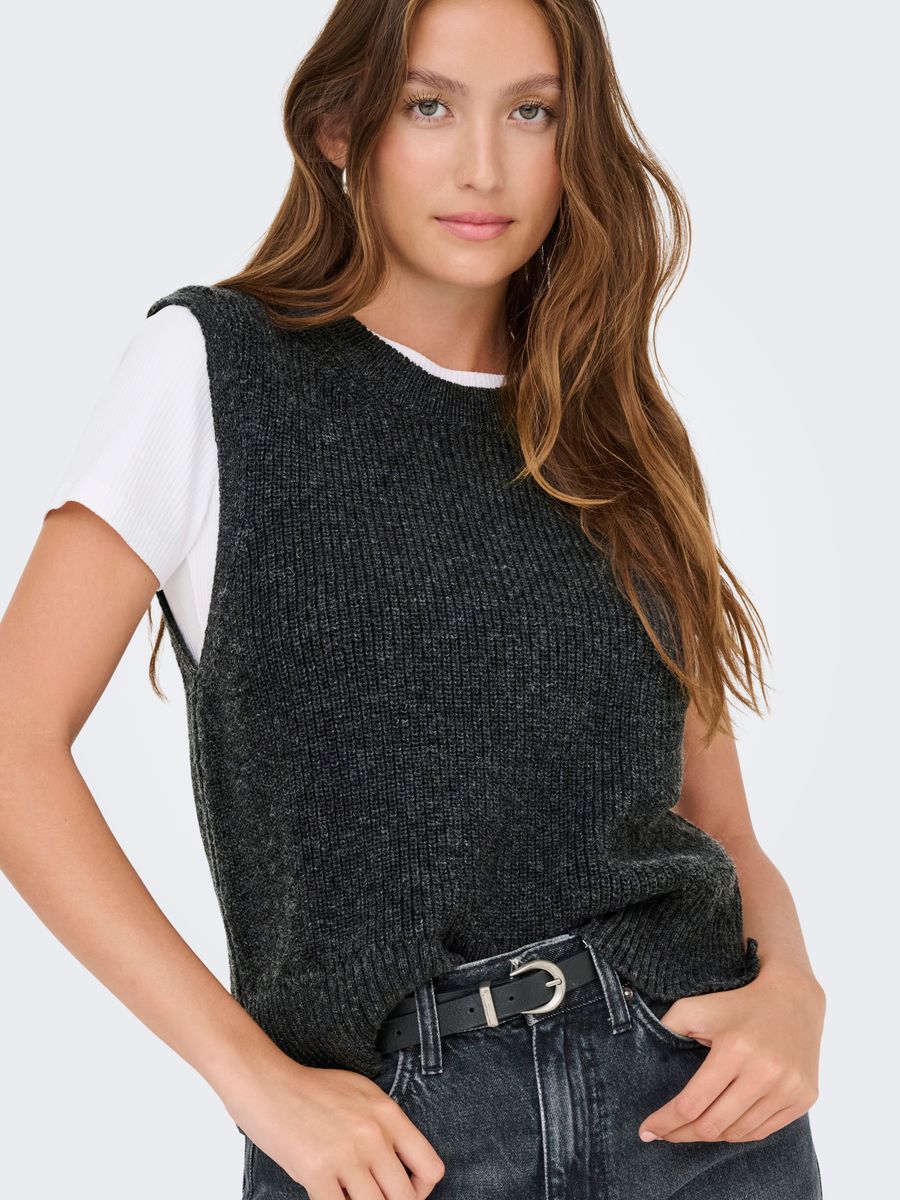 ONLPARIS LIFE SL SLIT VEST KNT