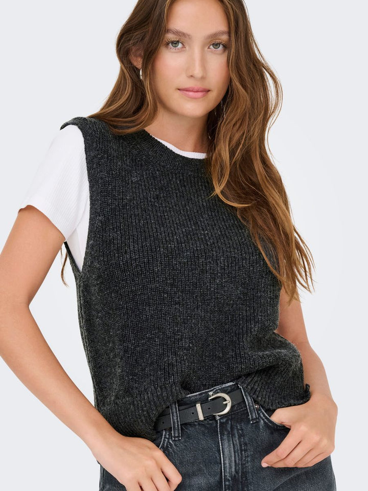 ONLPARIS LIFE SL SLIT VEST KNT