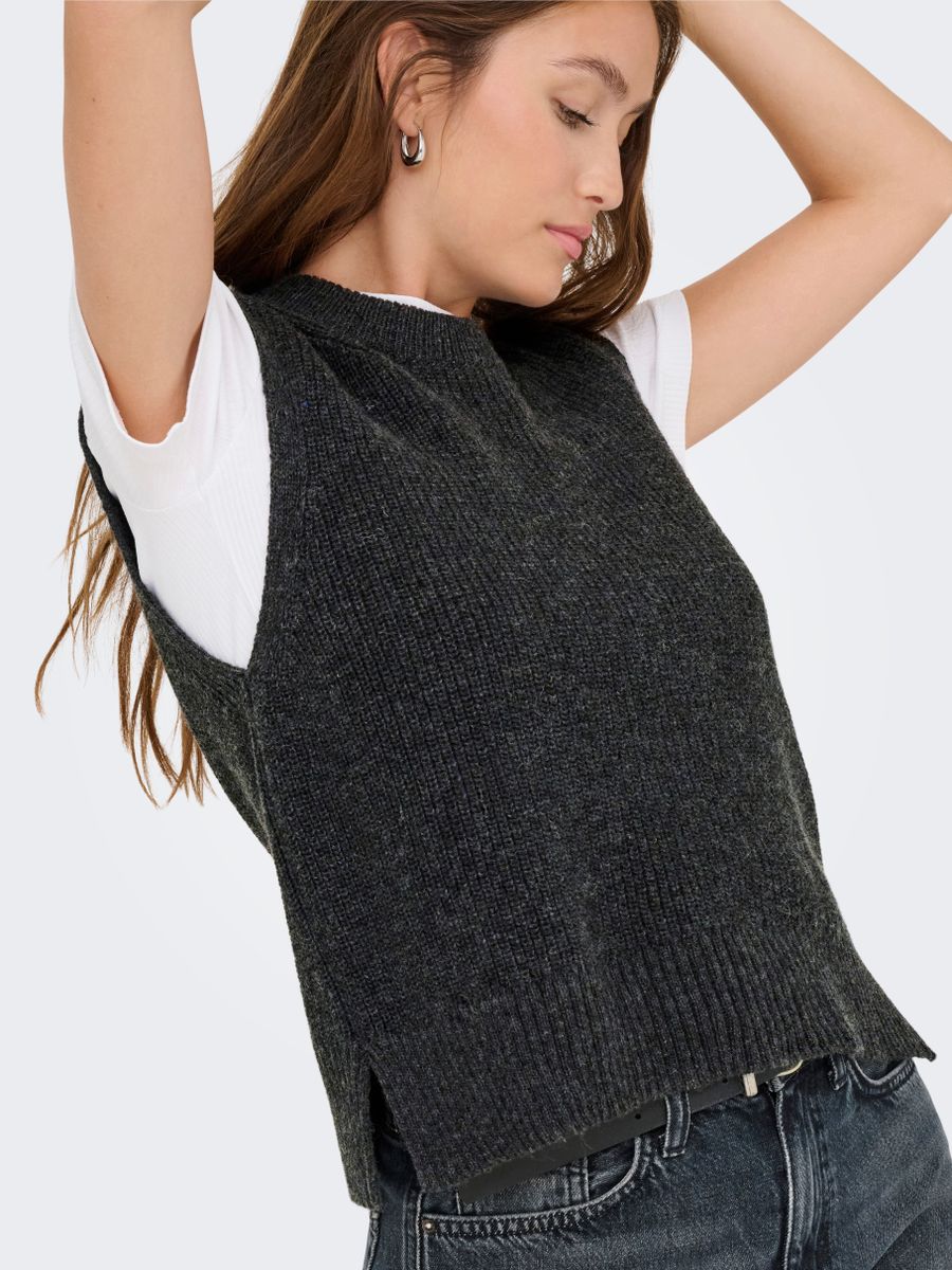 ONLPARIS LIFE SL SLIT VEST KNT