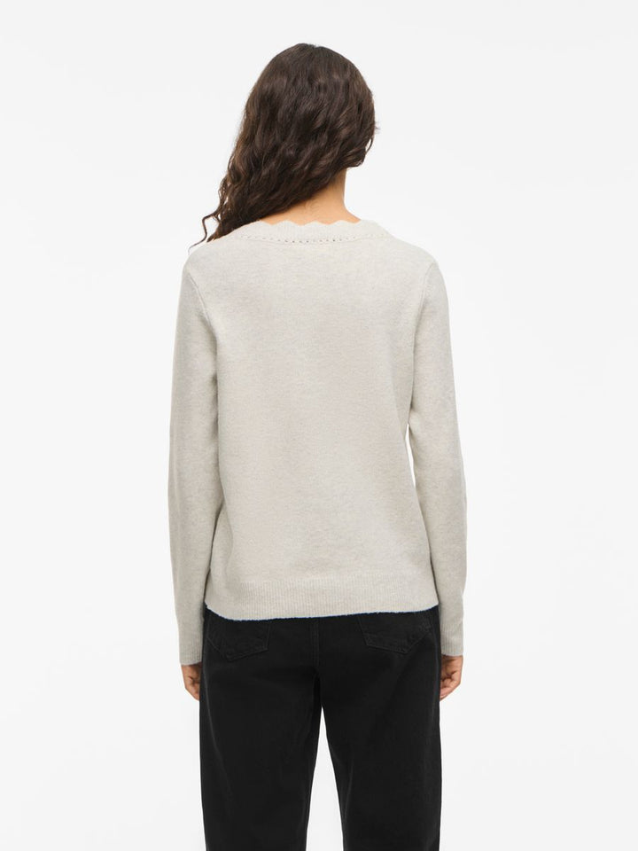 VINIKOLINA V-NECK L/S KNIT TOP - NOOS