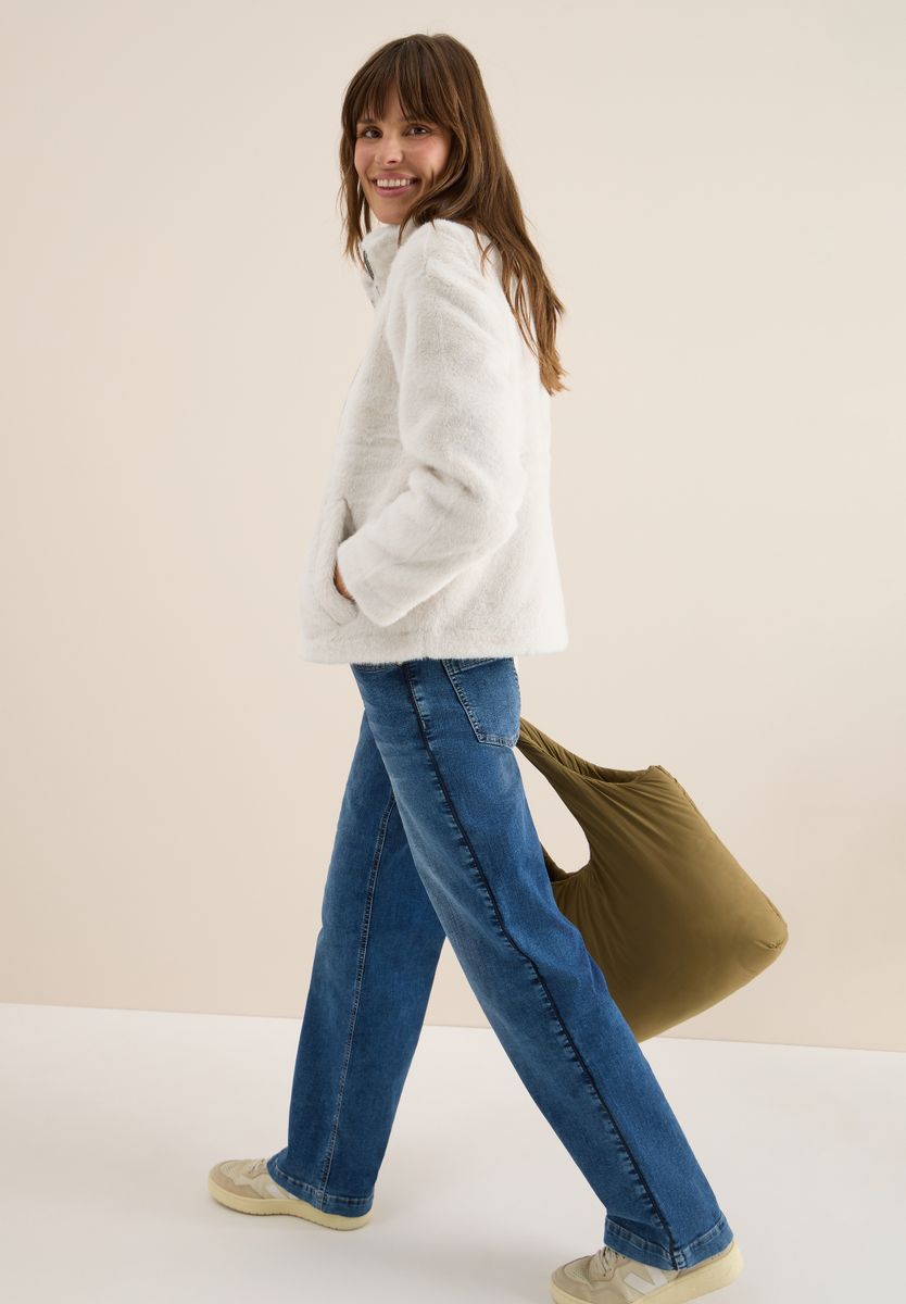 Kurze Fellimitat Jacke