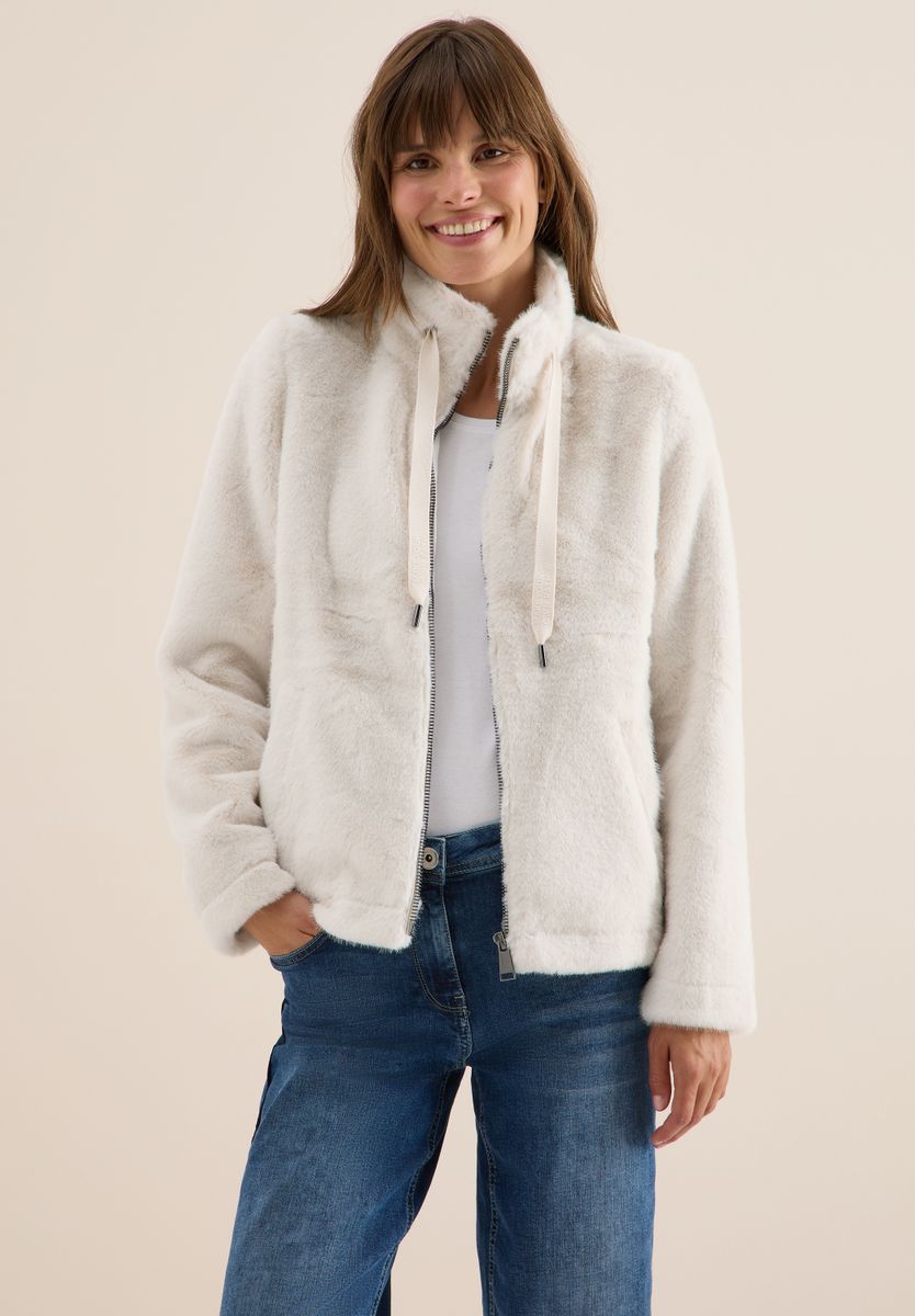 Kurze Fellimitat Jacke