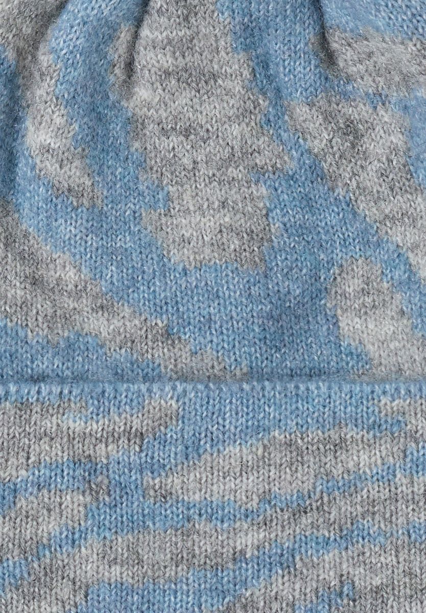 Beanie mit Zebramuster