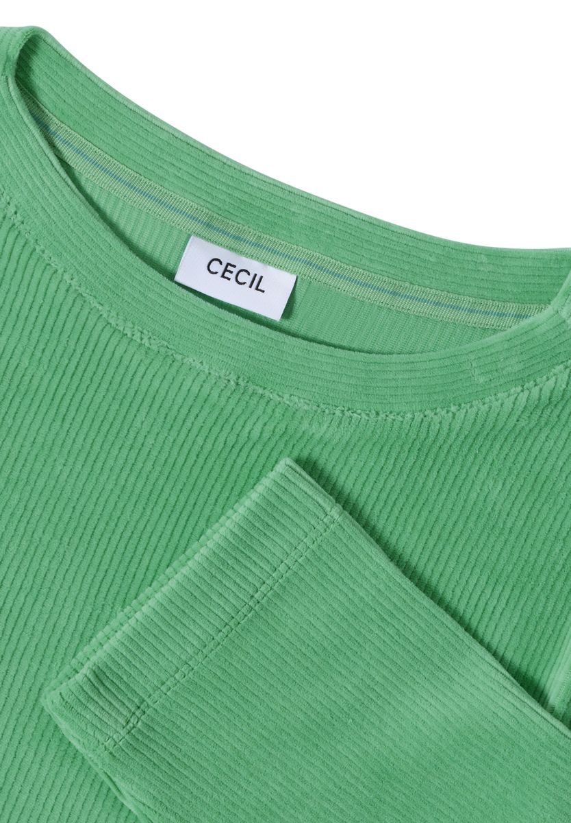 Cordshirt in Unifarbe