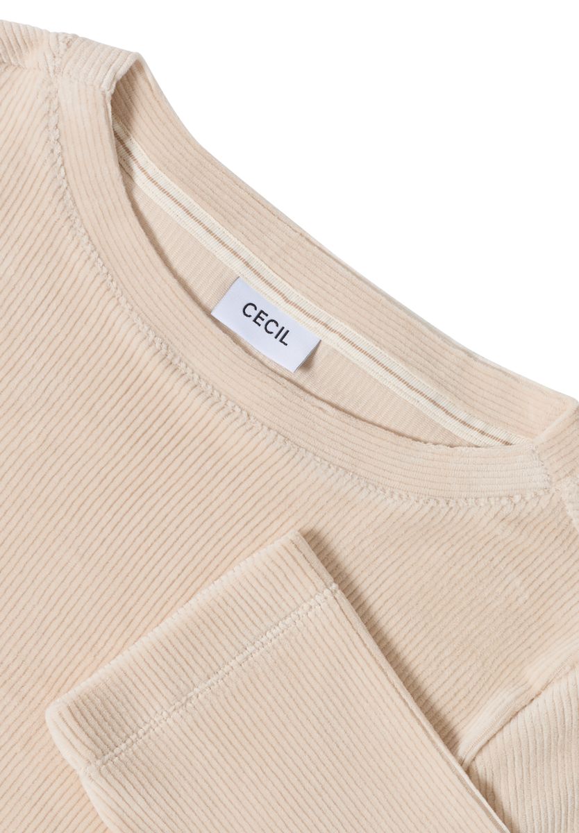 Cordshirt in Unifarbe