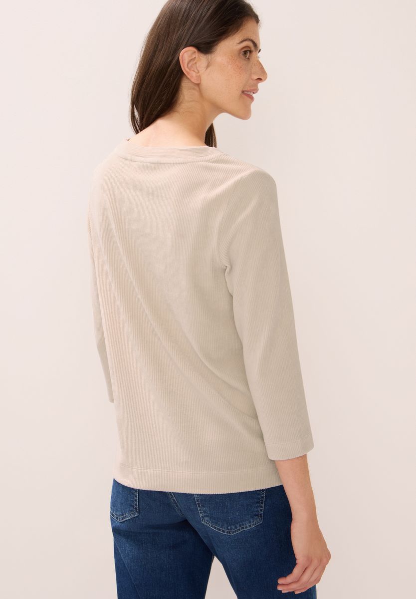Cordshirt in Unifarbe