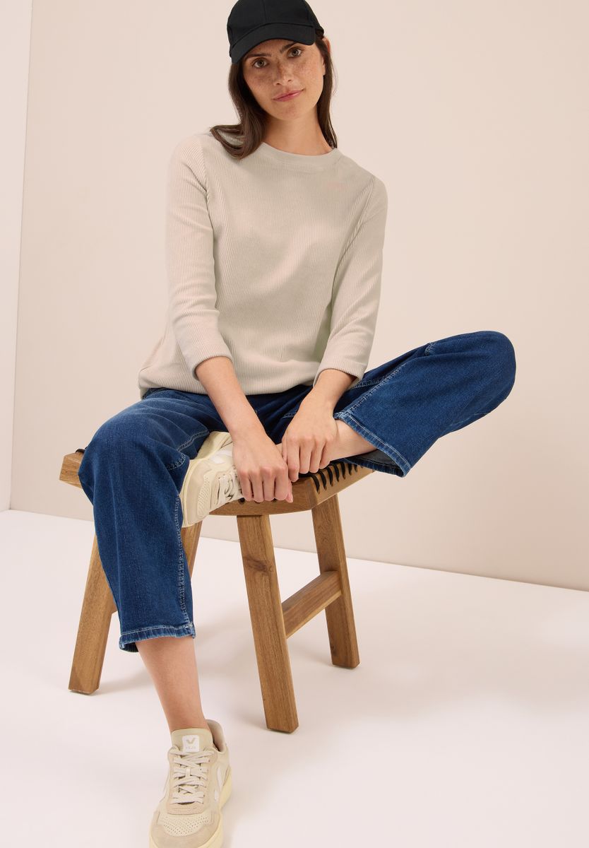 Cordshirt in Unifarbe