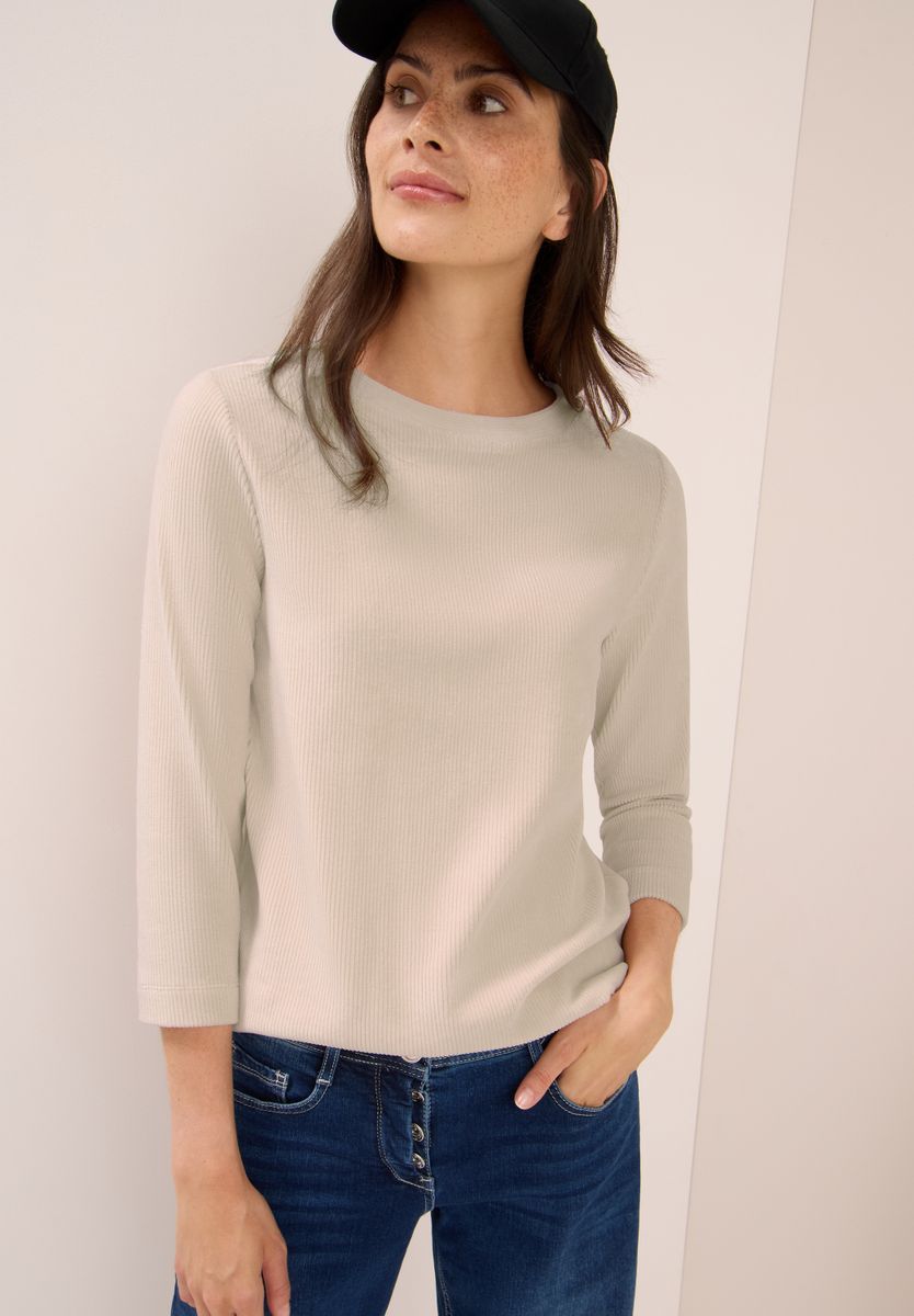 Cordshirt in Unifarbe