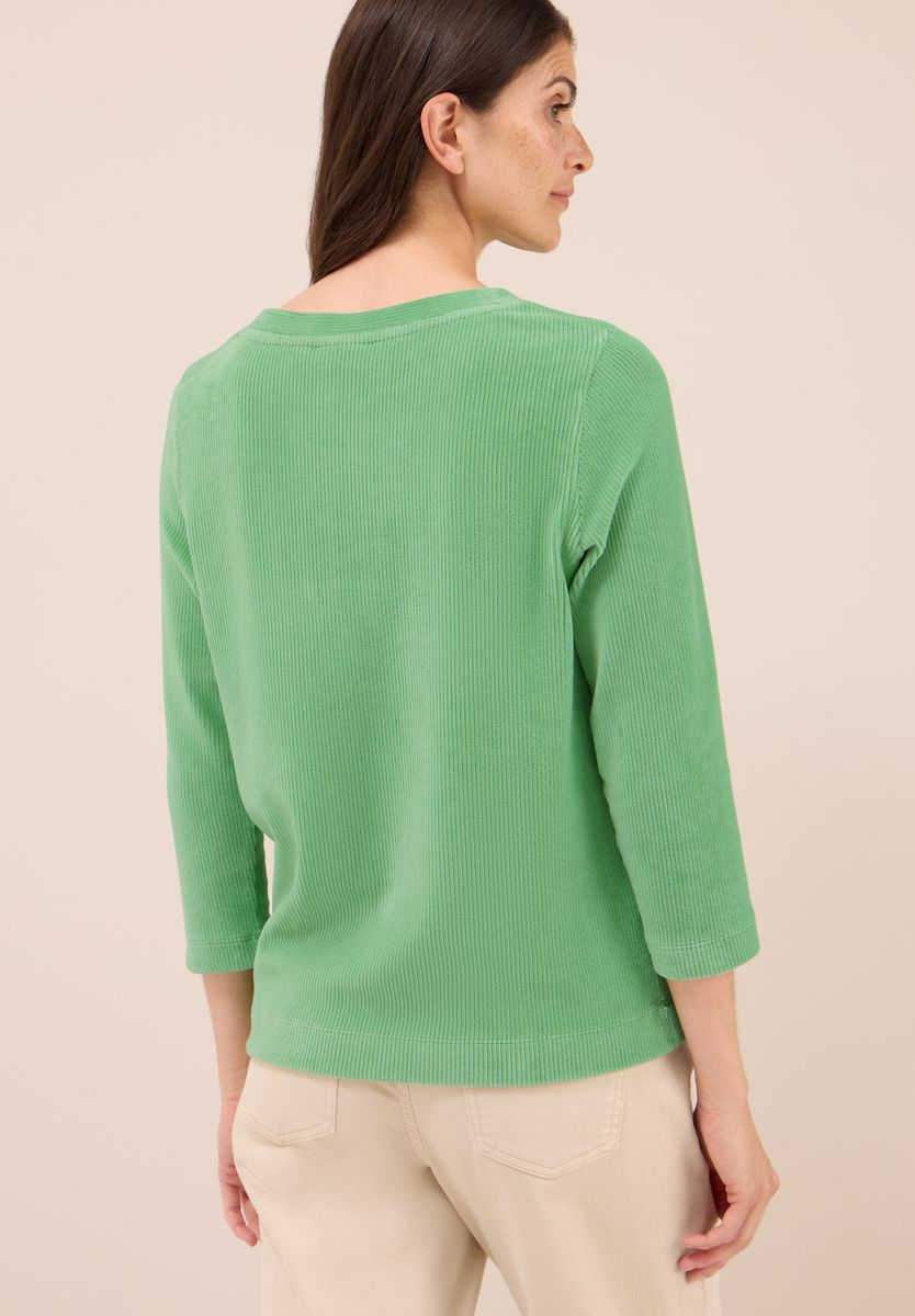 Cordshirt in Unifarbe