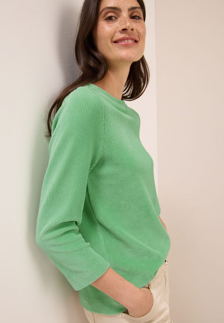 Cordshirt in Unifarbe